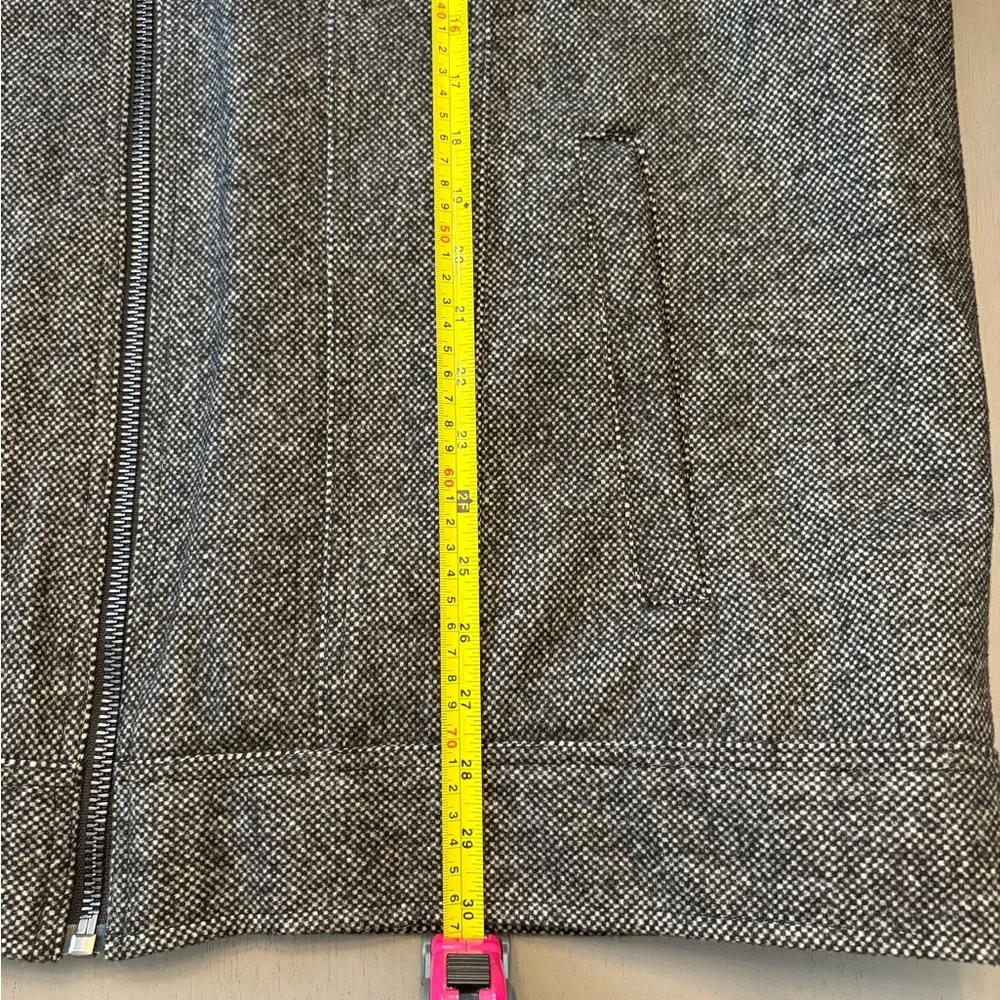 Shaquille O’Neal Wool Blend Coat Mens 2XLG Black White Check Full Zip Big & Tall